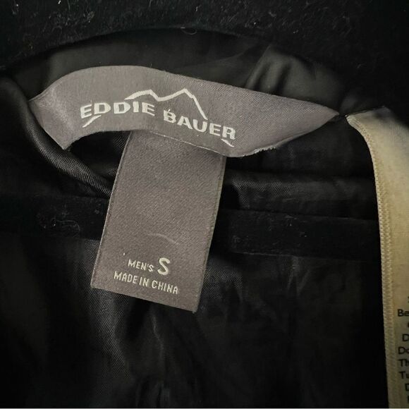 Eddie Bauer Puffer Jacket Goose Down Men Size Small Black EB650  Outdoor Hiking - Picture 4 of 7